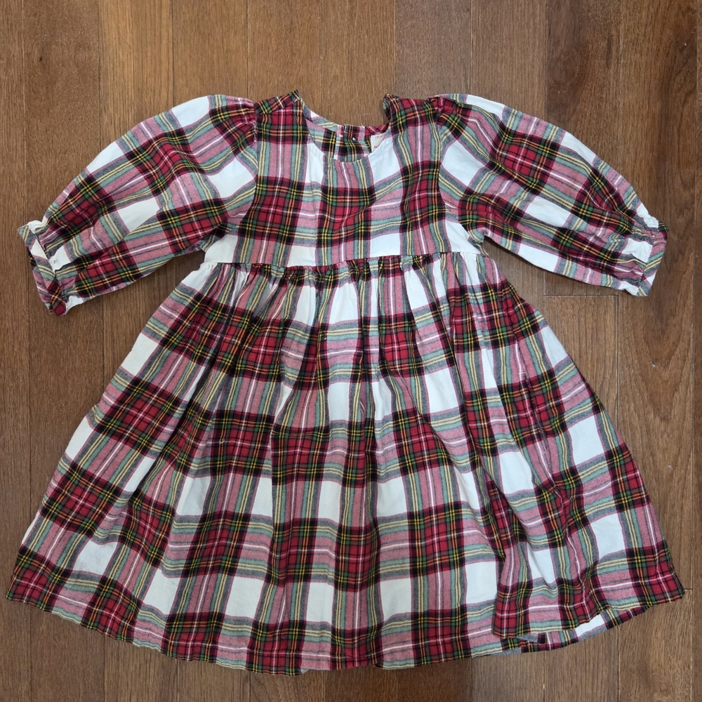 Hanna Andersson Multicolor Plaid Dress 6-7